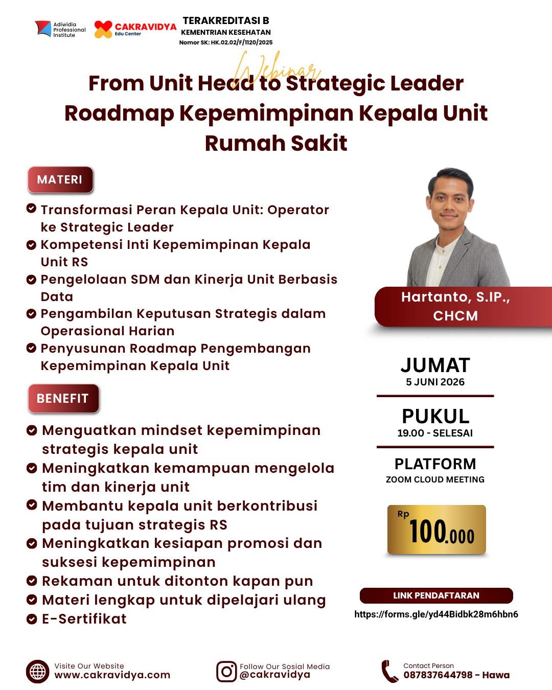 From Unit Head to Strategic Leader Roadmap Kepemimpinan Kepala Unit Rumah Sakit